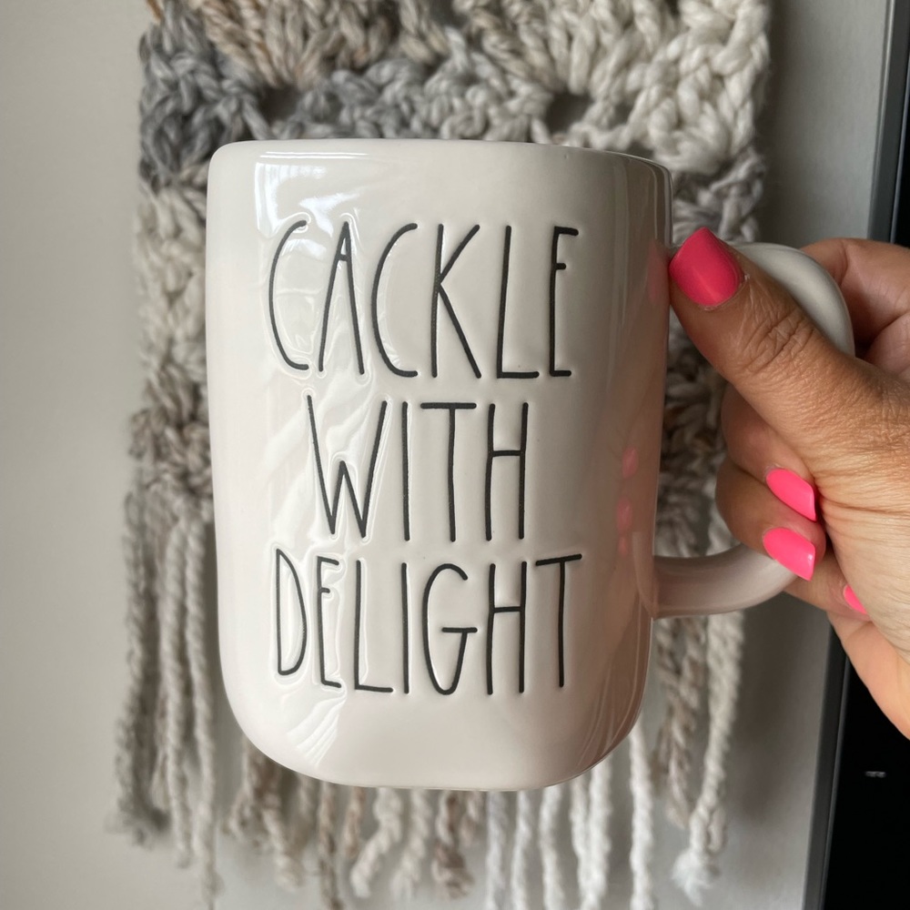 NEW Rae Dunn Cackle With Delight Witch Halloween Coffee Mug